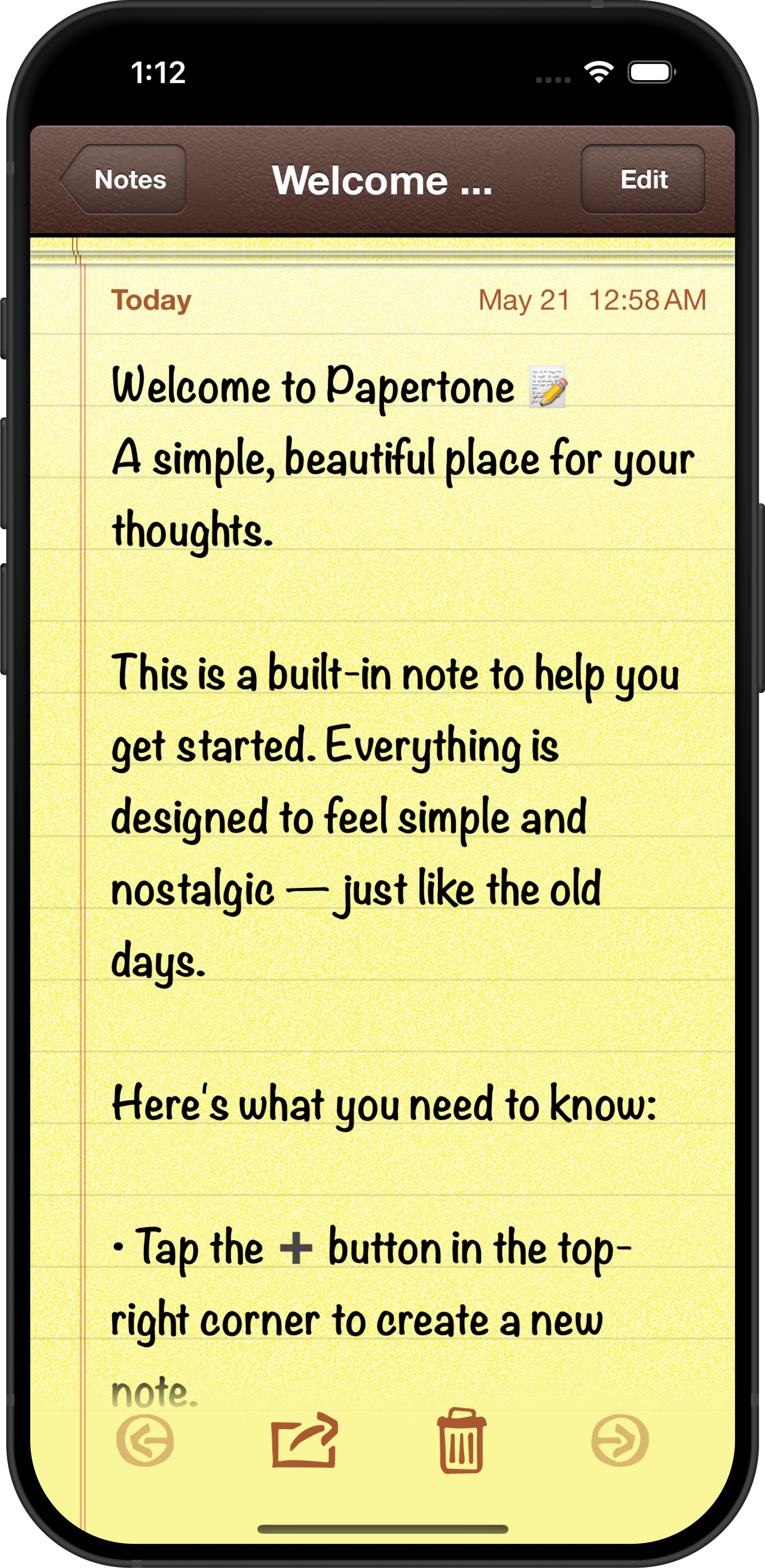 App mock-up